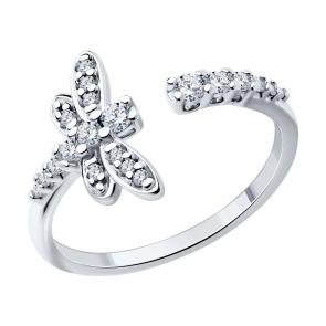 Серебряное кольцо SOKOLOV с фианитом 94013842 фото