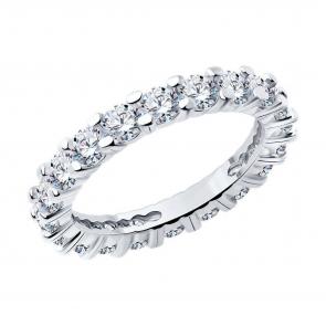 Серебряное кольцо SOKOLOV с фианитом 94013850 фото