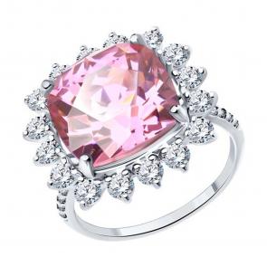 Серебряное кольцо SOKOLOV с фианитом 94013866 фото