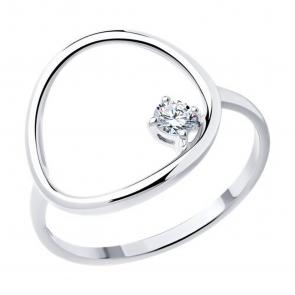 Серебряное кольцо SOKOLOV с фианитом 94013871 фото