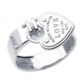 Серебряное кольцо SOKOLOV 94013875-91 фото