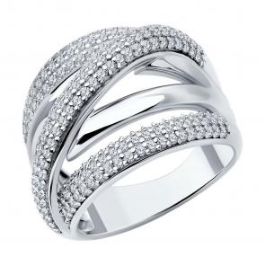 Серебряное кольцо SOKOLOV с фианитом 94013943-91 фото