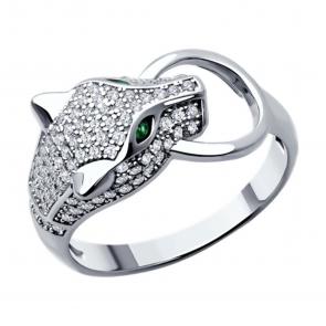 Серебряное кольцо SOKOLOV с фианитом 94013979-91 фото