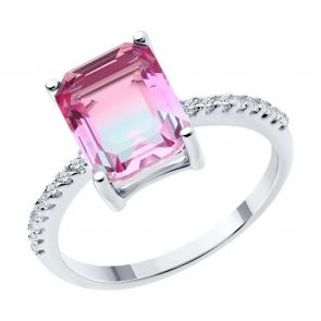 Серебряное кольцо SOKOLOV с фианитом 94013987-91 фото