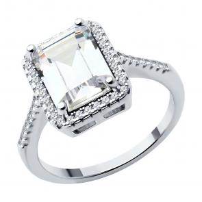 Серебряное кольцо SOKOLOV с фианитом 94014004-91 фото