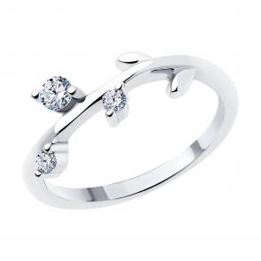 Серебряное кольцо SOKOLOV с фианитом 94014018-91 фото