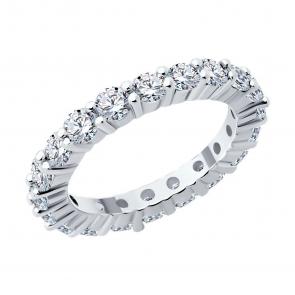 Серебряное кольцо SOKOLOV с фианитом 94014023-91 фото