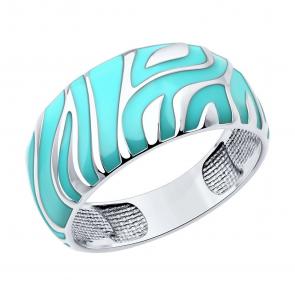 Серебряное кольцо SOKOLOV с эмалью 94014050 фото