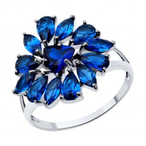 Серебряное кольцо SOKOLOV с фианитом 94014071 фото