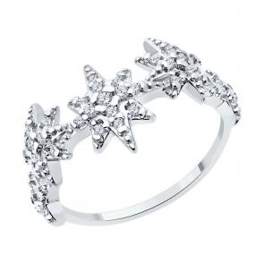 Серебряное кольцо SOKOLOV с фианитом 94014085-91 фото