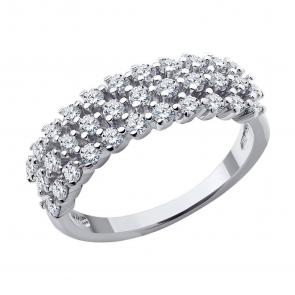 Серебряное кольцо SOKOLOV с фианитом 94014101-91 фото