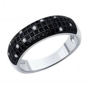 Серебряное кольцо SOKOLOV с фианитом 94014104-91 фото