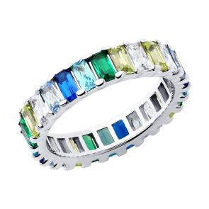 Серебряное кольцо SOKOLOV с фианитом 94014106 фото