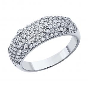 Серебряное кольцо SOKOLOV с фианитом 94014111-91 фото