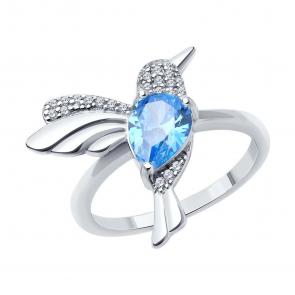 Серебряное кольцо SOKOLOV с фианитом 94014120-91 фото