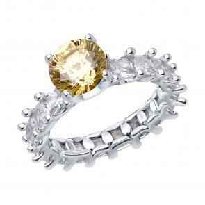 Серебряное кольцо SOKOLOV с фианитом 94014121-91 фото