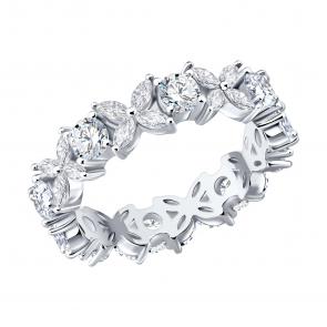 Серебряное кольцо SOKOLOV с фианитом 94014123-91 фото