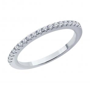 Серебряное кольцо SOKOLOV с фианитом 94014125-91 фото