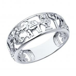 Серебряное кольцо SOKOLOV 94014183 фото