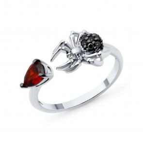 Серебряное кольцо SOKOLOV с фианитом 94014188-91 фото