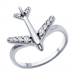 Серебряное кольцо SOKOLOV с фианитом 94014191 фото