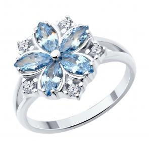 Серебряное кольцо SOKOLOV с фианитом 94014192-91 фото