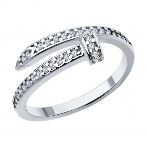 Серебряное кольцо SOKOLOV с фианитом 94014199 фото