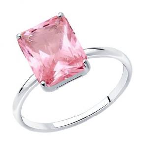 Серебряное кольцо SOKOLOV с фианитом 94014200 фото