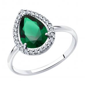 Серебряное кольцо SOKOLOV с фианитом 94014202-91 фото