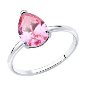 Серебряное кольцо SOKOLOV с фианитом 94014206 фото