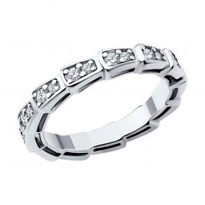 Серебряное кольцо SOKOLOV с фианитом 94014207 фото