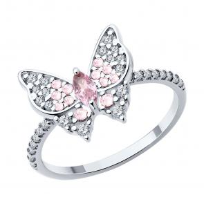 Серебряное кольцо SOKOLOV с фианитом 94014244 фото