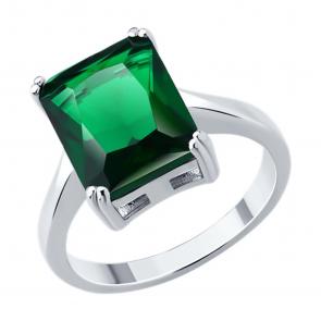 Серебряное кольцо SOKOLOV с фианитом 94014252-91 фото