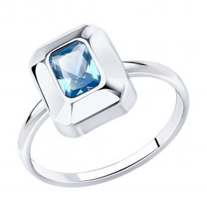 Серебряное кольцо SOKOLOV с фианитом 94014254 фото