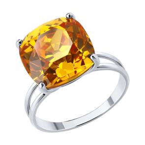 Серебряное кольцо SOKOLOV с фианитом 94014257 фото