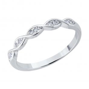 Серебряное кольцо SOKOLOV с фианитом 94014268-91 фото