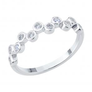 Серебряное кольцо SOKOLOV с фианитом 94014269-91 фото