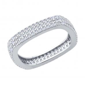 Серебряное кольцо SOKOLOV с фианитом 94014274-91 фото