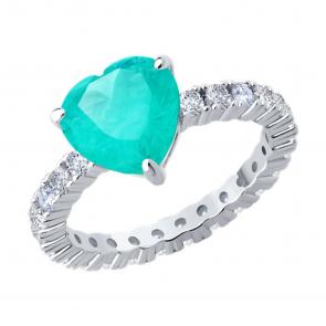 Серебряное кольцо SOKOLOV с фианитом 94014275-91 фото