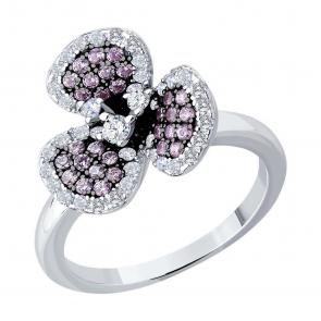 Серебряное кольцо SOKOLOV с фианитом 94014279-91 фото