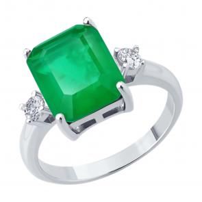 Серебряное кольцо SOKOLOV с фианитом 94014282-91 фото