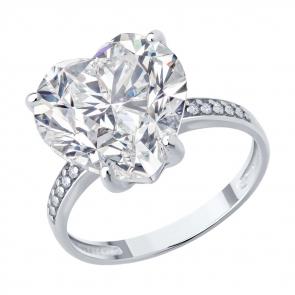 Серебряное кольцо SOKOLOV с фианитом 94014425 фото