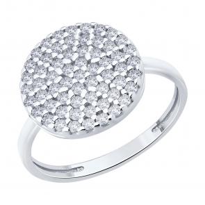 Серебряное кольцо SOKOLOV с фианитом 94014455 фото