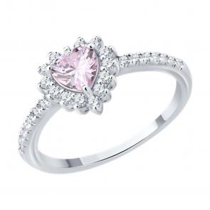 Серебряное кольцо SOKOLOV с фианитом 94014487-91 фото