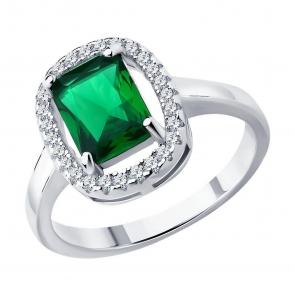 Серебряное кольцо SOKOLOV с фианитом 94014491-91 фото