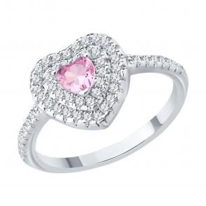 Серебряное кольцо SOKOLOV с фианитом 94014495-91 фото