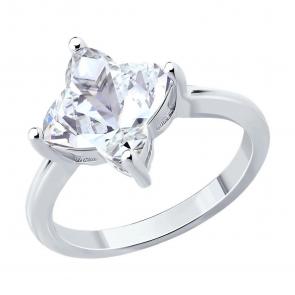 Серебряное кольцо SOKOLOV с фианитом 94014496-91 фото