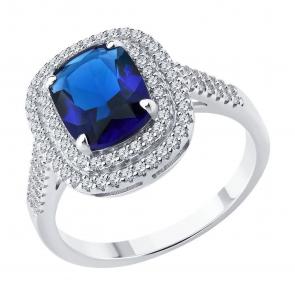 Серебряное кольцо SOKOLOV с фианитом 94014497-91 фото