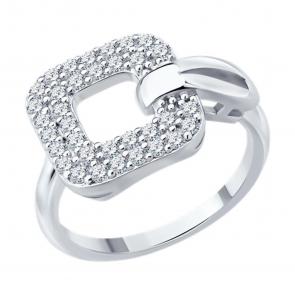 Серебряное кольцо SOKOLOV с фианитом 94014501-91 фото
