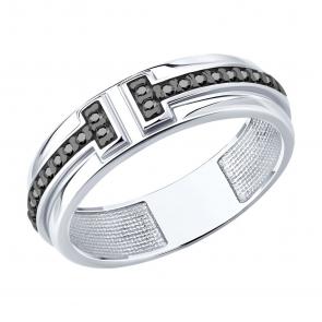 Серебряное кольцо SOKOLOV с фианитом 94014621 фото
